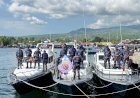 Peringati-HUT-ke-75,-Sat-Polairud-Polres-Sikka-Polda-NTT-Kukuhkan-Tekad-di-Atas-Gelombang-Laut-Maumere
