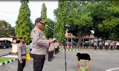 Pimpin-Apel-Pagi,-Kapolres-Bacakan-Komitmen-Pembangunan-Zona-Integritas