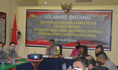 Menuju-Zona-Integritas-WBK-Dan-WBBM-Tahun-2021,-Polres-Sikka-Terima-Kunjungan-Tim-Penilai-Internal-Mabes-Polri