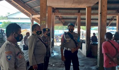 Polsek-Alok-Rutin-Melaksanakan-Patroli-Himbaun-Protokol-Kesehatan