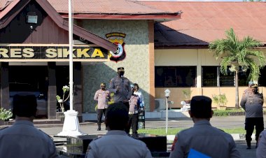 Kapolres-Sikka-Pimpin-Apel-Jam-Pimpinan,-Ini-Arahannya