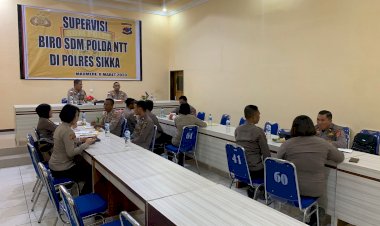 LAKUKAN-SUPERVISI,-BIRO-SDM-POLDA-NTT-KUNJUNGI-POLRES-SIKKA