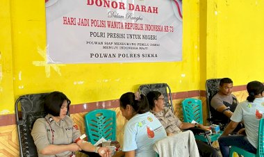 HUT-Polwan-ke-75,-Polwan-Polres-Sikka-Laksanakan-Donor-Darah