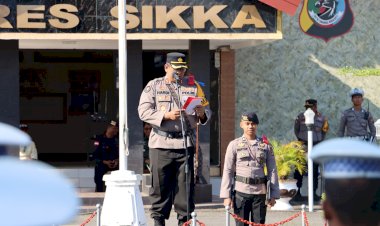 Pimpin-Apel-Gelar-Pasukan-Operasi-Zebra-Kapolres-Sikka-Bacakan-Amanat-Kapolda-Ntt