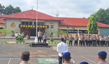 Kapolres-Sikka-Pimpin-Apel-Jam-Pimpinan,-Tekankan-Netralitas-dan-Kesiapan-Pengamanan-Pemilu