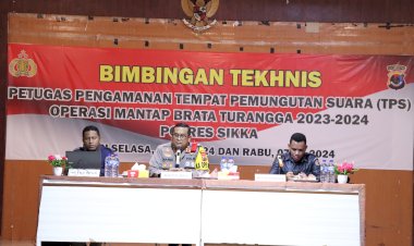 Polres-Sikka-Gelar-Bimbingan-Teknis-Bagi-Personel-Pengamanan-TPS-Pemilu-2024