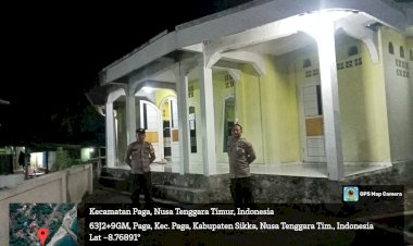 Piket-Jaga-SPKT-1-Polsek-Paga,-Polres-Sikka,-Gelar-Patroli-Sholat-Tarawih