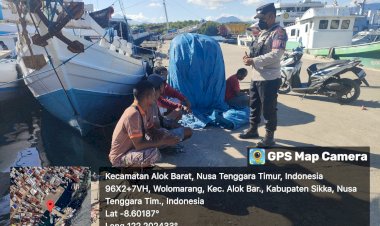 Patroli-Rutin-Pos-KP3-Laut-Polsek-Alok-Polres-Sikka-Meningkatkan-Keamanan-di-Wilayah-Pelabuhan