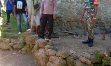 Bhabinkamtibmas-Polsek-Bola-Bersama-Aparat-Desa-Wolonterang-Lakukan-Eliminasi-Terhadap-Hewan-Penular-Rabies-(HPR)