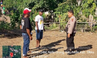 Diselengggarakannya-Pesta-Sambut-Baru-Secara-Serentak,-Piket-SPKT-II-Polsek-Nelle-Polres-Sikka-Melaksanakan-Patroli-Rutin.