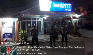 Patroli-Rutin-Polsek-Paga-Polres-Sikka-Amankan-Obyek-Vital-di-Kecamatan-Paga