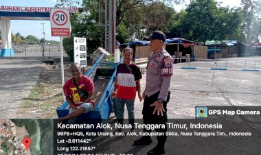 Patroli-Rutin-oleh-Polsek-Alok:-Memastikan-Keamanan-di-Pelabuhan-Maumere-dan-Wuring