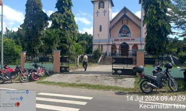 Patroli-Keamanan-di-Gereja-St.-Mikhael-Nita:-Kapolres-Sikka-Memastikan-Kondusifitas-Ibadah