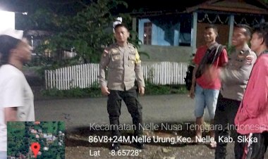Polsek-Nelle-Gelar-Patroli-Malam,-Pastikan-Keamanan-dan-Ketertiban-Warga-Tetap-Terjaga