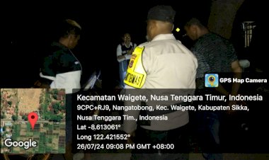 JAGA-SITKAMTIBMAS-AMAN-TERKENDALI,-PIKET-SPKT-II-POLSEK-WAIGETE-PATROLI-RUTIN