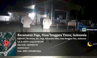 Patroli-Rutin-Objek-Vital-oleh-Polsek-Paga,-Polres-Sikka