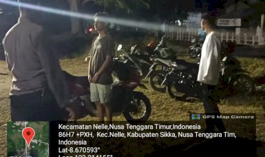 Patroli-Rutin-oleh-Polsek-Nelle-Polres-Sikka-untuk-Menciptakan-Kondusifitas-Jelang-Pemilu-Kada-2024