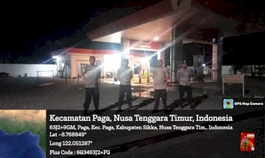 Patroli-Polsek-Paga-Polres-Sikka-Jaga-Keamanan-Obyek-Vital-di-Kecamatan-Paga.