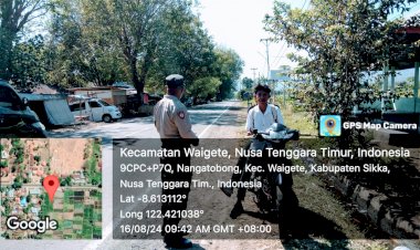 Polsek-Waigete-Lakukan-Patroli-Rutin-di-Jalan-Raya-Maumere-Larantuka-untuk-Pastikan-Kamtibmas-Aman-dan-Kondusif