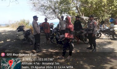 Patroli-Dialogis-Piket-SPKT-Regu-II-Polsek-Paga,-Wujudkan-Kamtibmas-Kondusif