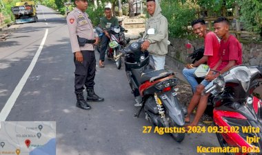 POLSEK-BOLA-POLRES-SIKKA-RUTIN-LAKSANAKAN-PATROLI-DAN-SAMBANG-WARGA