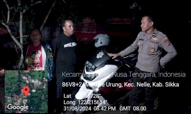 POLSEK-NELLE-POLRES-SIKKA-RUTIN-LAKSANAKAN-PATROLI-DAN-SAMBANG-WARGA