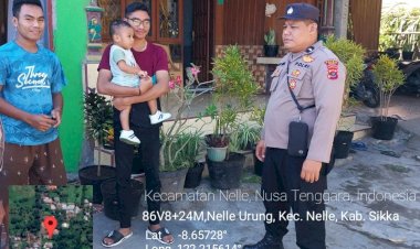 POLSEK-NELLE-POLRES-SIKKA-RUTIN-LAKSANAKAN-PATROLI-DAN-SAMBANG-WARGA