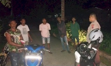 POLSEK-NELLE-POLRES-SIKKA-RUTIN-LAKSANAKAN-PATROLI-DAN-SAMBANG-WARGA