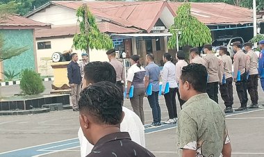 Polres-Sikka-Gelar-Apel-Pagi,-Berikan-Arahan-Terkait-Operasi-Mantap-Praja-dan-Pengamanan-Turnamen-Danlanal-Cup