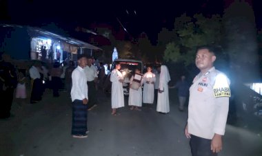 BHABINKAMTIBMAS-POLSUBSEKTOR-MEGO,POLSEK-PAGA-POLRES-SIKKA-LAKSANAKAN-PENGAMANAN-ARCA-BUNDA-MARIA