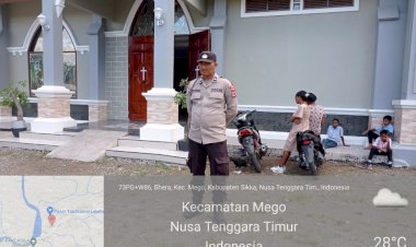 Polsubsektor-Mego-Lakukan-Patroli-Rutin-di-Gereja-Paroki-Santa-Maria-Imaculata-Lekebai-untuk-Jaga-Kondusivitas-Ibadah