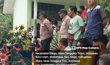 Personil-Polsek-Paga-Amankan-Turnamen-Futsal-Mego-Wawo,-Desa-Wolodhesa,Kec.Paga,Kab.Sikka.