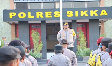 Polres-Sikka-Gelar-Apel-Pergeseran-Pasukan,-Operasi-Mantap-Praja-Turangga-2024-Siap-Amankan-Pilkada