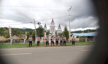 POLSEK-PAGA-LAKSANAKAN-PENGAMANAN-KEGIATAN-IBADAH-ZIARAH-YUBILEUM-EKOLOGI-2025