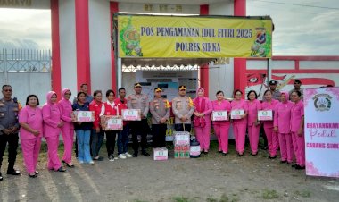 Bhayangkari-Peduli:-Wujud-Dukungan-Moril-bagi-Petugas-Pengamanan-Lebaran-di-Sikka