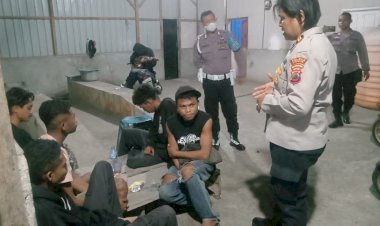 Cegah-Aksi-Premanisme,-Polsek-Alok-Gelar-Operasi-Pekat-di-Sejumlah-Titik-Rawan