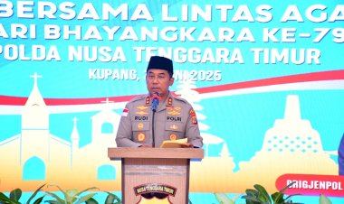 Kapolda-NTT-Pimpin-Doa-Bersama-Lintas-Agama,-Pererat-Kebersamaan-Jelang-HUT-Bhayangkara-ke-79