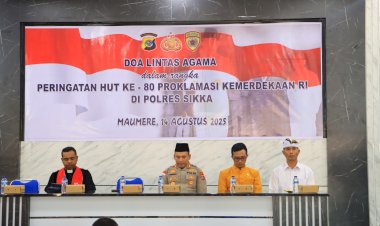 Polres-Sikka-Gelar-Doa-Bersama-Lintas-Agama-Rayakan-HUT-ke-80-Kemerdekaan-RI