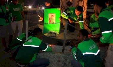 Polres-Sikka-Polda-NTT-Kawal-Ketat-Aksi-Solidaritas-Komunitas-Ojol-Grab-Maumere