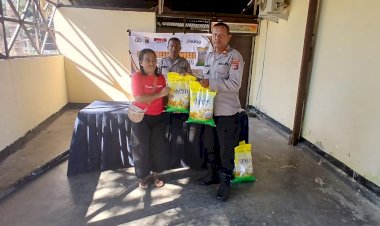 200-Karung-Beras-Ludes,-Gerakan-Pangan-Murah-Polres-Sikka-Diserbu-Warga