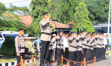 Gelar-Pasukan-di-Mako-Polres-Sikka-Polda-NTT,-Wujud-Kesiapan-Amankan-Tour-de-Entete