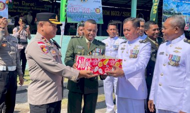 Soliditas-Tanpa-Batas,-Polres-Sikka-Polda-NTT-Meriahkan-HUT-TNI-ke-80-di-Makodim-1603-Sikka