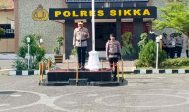 Polres-Sikka-Polda-NTT-Siagakan-Personel-Amankan-Aksi-Damai-PMKRI-Maumere