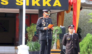 Upacara-Hari-Pahlawan-ke-80-Tahun-2025,-Polres-Sikka-Polda-NTT-Kukuhkan-Semangat-Pengabdian-dan-Dedikasi