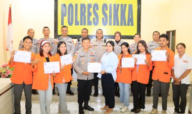 Tuntas-Magang-di-Tiga-Fungsi,-Mahasiswa-UNIPA-Resmi-Dilepas-Polres-Sikka-Polda-NTT