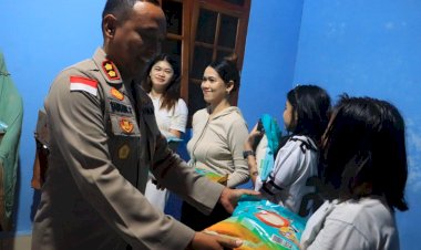 Kapolres-Sikka-Tunjukkan-Kepedulian-Nyata,-Salurkan-Bantuan-Sosial-bagi-Korban-Dugaan-TPPO-di-Rumah-Perlindungan-St.-Monika