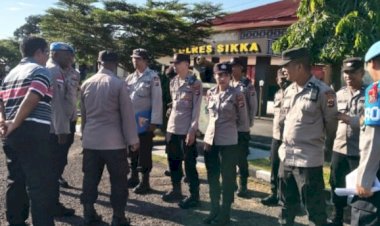 “Polres-Sikka-Perkuat-Disiplin-Internal,-Apel-Fungsi-Jadi-Panggung-Evaluasi-Personel”