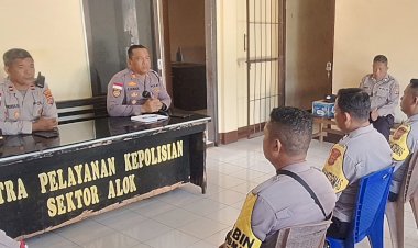 Anev-Polsek-Alok-Polres-Sikka:-Bhabinkamtibmas-Didorong-Lebih-Responsif-dan-Tajam-dalam-Deteksi-Dini-Gangguan-Kamtibmas