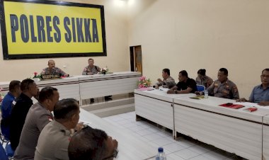 Polres-Sikka-Perketat-Evaluasi-Internal,-Wakapolres-Soroti-DORS,-Pilkades-dan-Disiplin-Personel