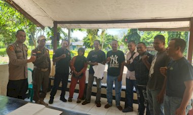 Diduga-Dipicu-Penertiban-Lapak-Ikan-di-Bahu-Jalan,-Perselisihan-Pengrusakan-Boks-Ikan-di-Waipare-Berakhir-Damai